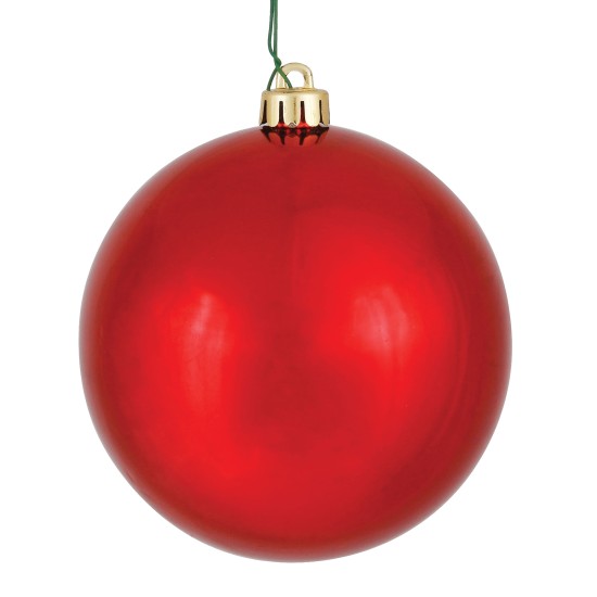  2.4 Red Shiny Ball Ornament 24 per Bag