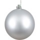  6″ Silver Matte Ball Christmas Ornament, 4 per Box