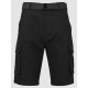  Men's Black Cargo Pockets Belted Shorts, 34