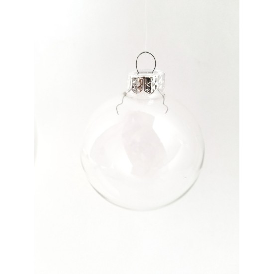40ct Shiny Clear Glass Ball Christmas Ornaments, 1.25″ (30mm) (MISSING 20PCS) Set of 20