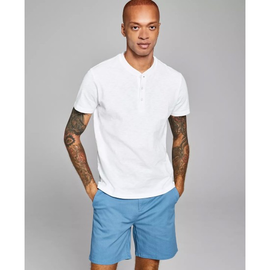  Men’s Slub Long-Sleeve T-Shirt, White, Small