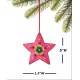  Merry and Brightest Pink Star Ornament, 5”