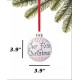  Our First Christmas Ball Ornament,2021,  White, 3.9″