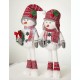  ( Set Of Two ) Plush Snowmen Decorative 23 inches Tall, Red/White