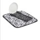  Mickey Mouse Dish Drying Mat With Rack, Black/White