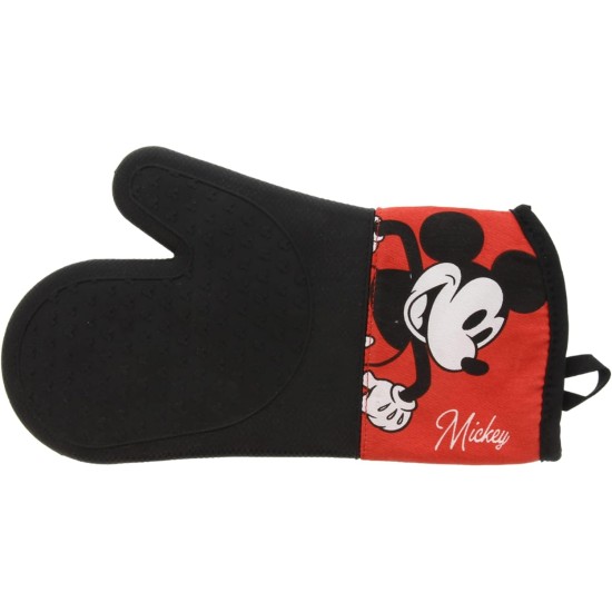 Mickey Mouse Silicone Oven Mitt, Black/Red