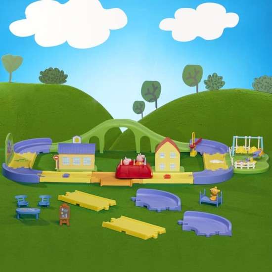  All Around Peppa’s Town Playset with Car Track, Preschool Toys, Toys for 3 Year Old Girls and Boys and Up