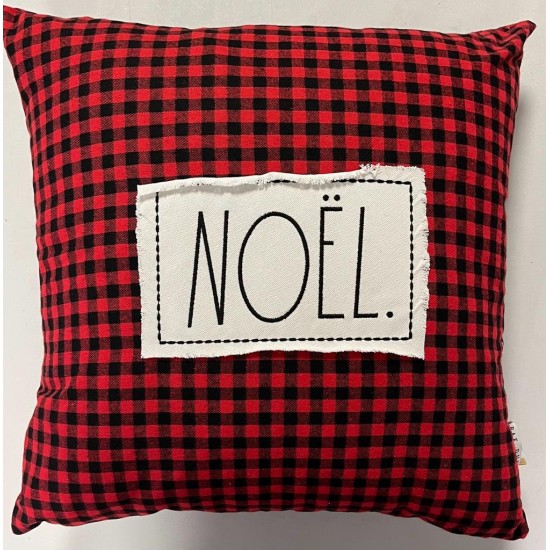 Rae Dunn, Noel, Decorative Pillow, 20×20, Red
