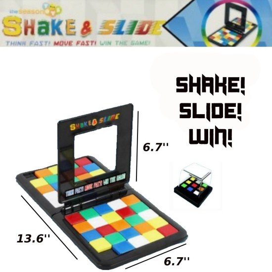 Shake & Slide Block Game Shape Matching Intelligence Board Game for Family Game Nights