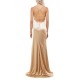 B Darlin Women’s Mesh-Detail 2-Pc. Satin Gown Dress, Gold, 17/18