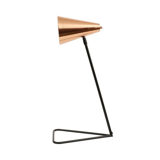  24” Metal Table Lamp – Black/Copper