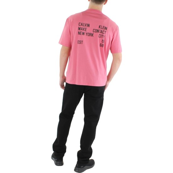  Mens Logo Graphic T-Shirt, Rapture Rose, Large