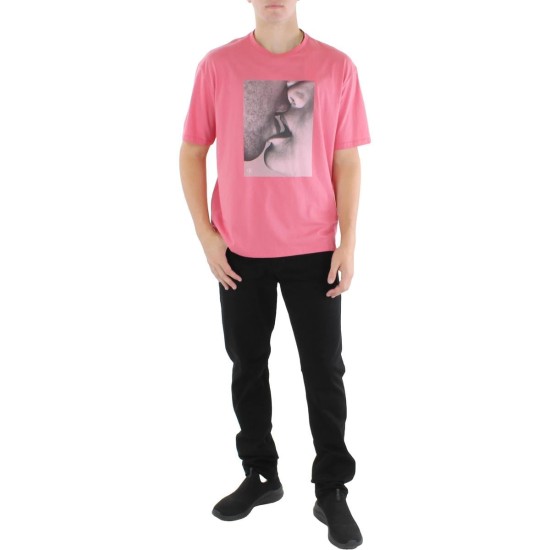 Mens Logo Graphic T-Shirt, Rapture Rose, Medium