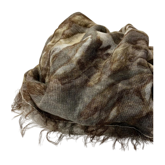 Collection 18 Leaping Leopard Taupe Metallic Fashion Scarf, Taupe/Brown