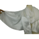 Collection 18 Satin Border Wrap Scarf (White, One Size)