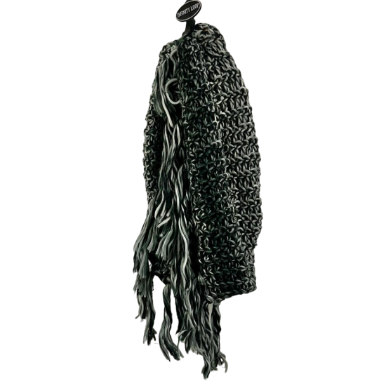  Crochet Infinity Scarf, Black/Silver