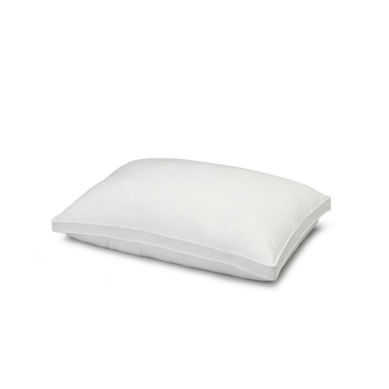  Gusseted Microfiber Gel Filled Firm Pillow, White, Queen