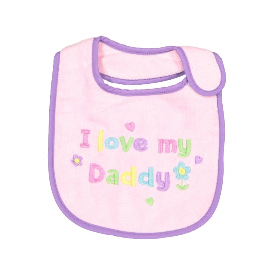  Baby Girl “I Love My Daddy” Pink Bib