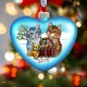 G. Debrekht Kitty Cats Love Heart Glass Ornament