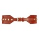  Women’s Domed Stud Stretch Belt (Cognac, Large/XLarge)