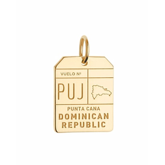  Puj Punta Cana Dr Luggage Tag Charm, Gold