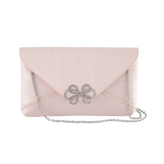  Womens Pink Embellished Clutch Crossbody Handbag Purse Small , Pink