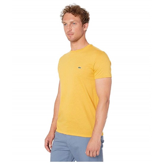  Men’s Crew-Neck Pima Cotton T-Shirt, Yellow, 4X-Large