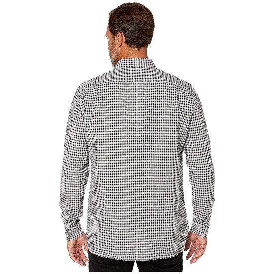  Men’s Regular Fit Cotton Shirt, White, 45 (XL)