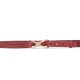 Lauren Ralph Lauren Women’s Cow Leather Belt, Red, 1X
