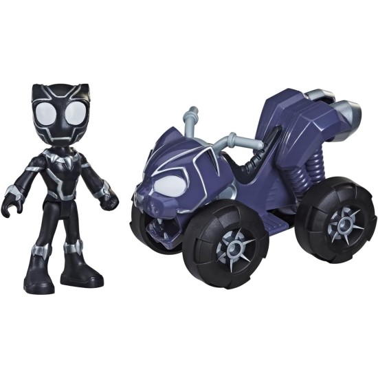  Spidey and His Amazing Friends Black Panther Action Figure and Panther Patroller Vehicle