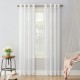  Emily Voile Sheer Grommet Curtain Panel 59 x95 White