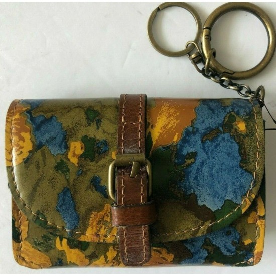  Mini Torri Wild Flower Leather Wallet with Key Ring