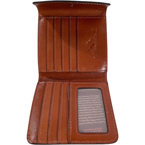  Womens Reiti Leather Trifold Wallet, Rustic Nature