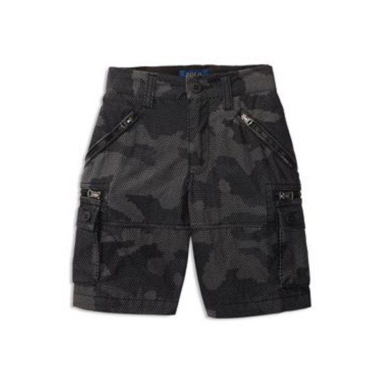  Childrenswear Boys’ Cargo Shorts – Little Kid, 6, Black/Gray Camo