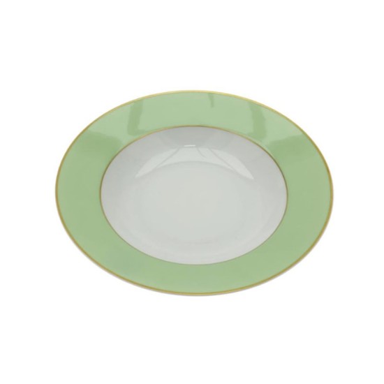  Serenite Rim Soup Plate, Light Green, 9in