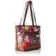  Artist Circle Critter Medium Satchel Bag, Crimson Flower Power, One Size