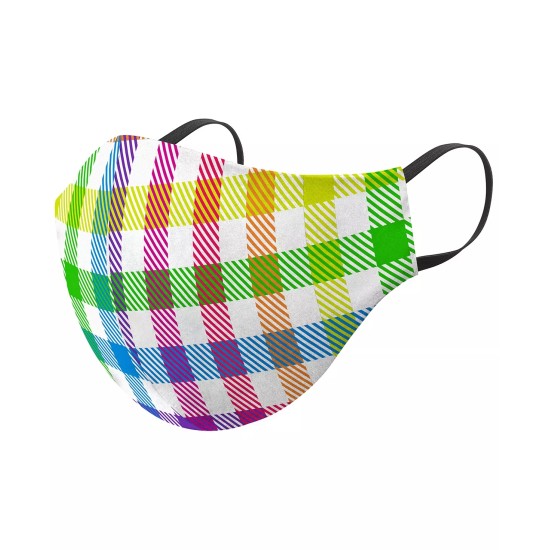  GoGo By  Kids Breathable Printed Face Mask, Chrome Plaid