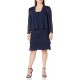  Women’s Lace Tiered Dress and Jacket Navy, 8