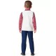  Boys Snowflake 3 Piece Sweater Set, Natural, Red and Navy, 7 Regular