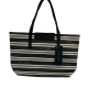  Shopper II Tote Bag, Black/Cream/Gray