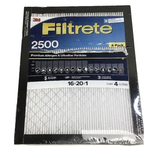  Open Box Filtrete 16x20x1 Air Filter 4 Pack