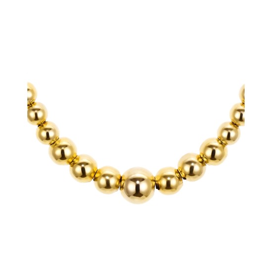  Small Beaded Necklace in 18K Gold-Plated Sterling Silver, 16