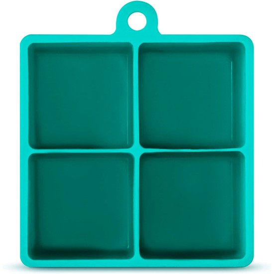 Art & Cook 4 Cube Silicone Ice Cube Tray, Turquoise
