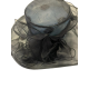  Organza Dot Widebrim Hat, Black