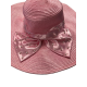  Pearl Big Bow Widebrim Hat, Pink