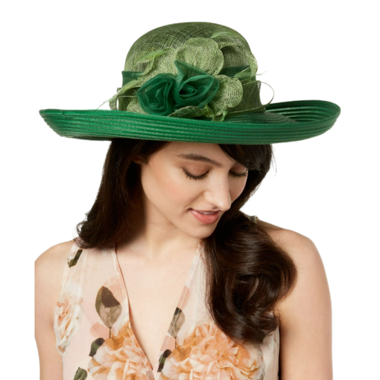  Opal Romantic Profile Hat (Green, One Size)