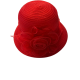  Solid Rose Floppy Bucket Hat, Red