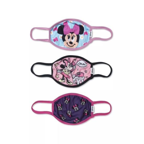  Minnie Kids Face Cover, Pack of 3, Wine