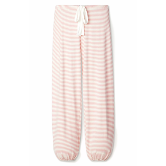  Sadie Stripes Slouchy Women’s Pajama Pants (Rose Tan/Ivory, Small)