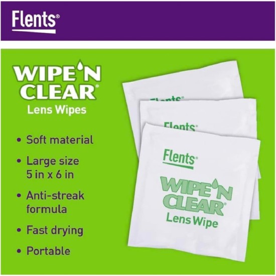  Wipe N Clear Lens Wipes 75 Count